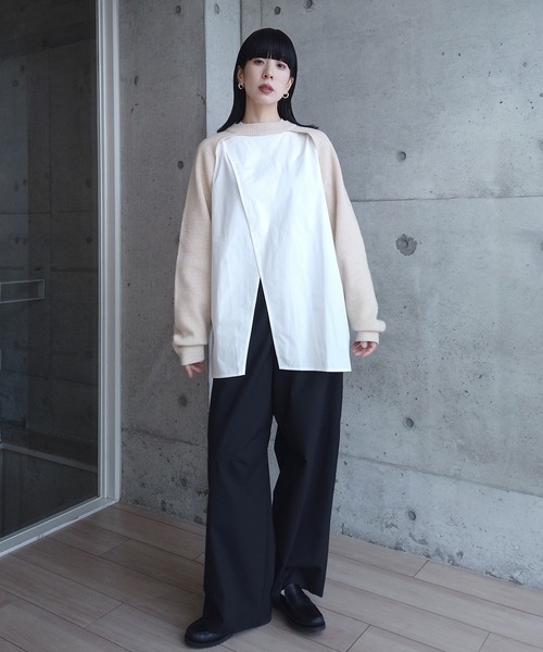 「y/m by RIKA」 長袖ニット FREE ベージュ レディース_画像6