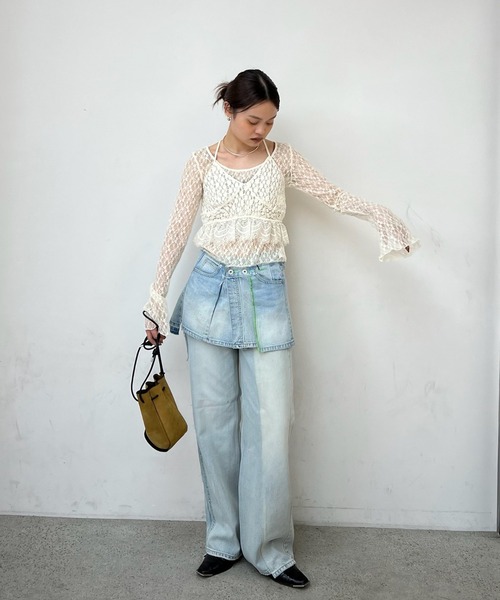 シャツ/ブラウス(長袖/七分) Ameri VINTAGE BUSTIER LAYERED SHIRT Ameri VINTAGE - ［I_am］bustier layered short shirt setの通販 by