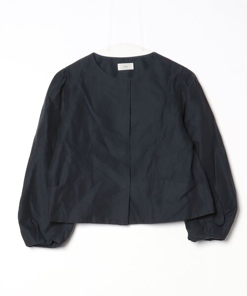 IÉNA ブラックジャケット美品 IENA（イエナ） ノーカラージャケット 38 ブラック レディース