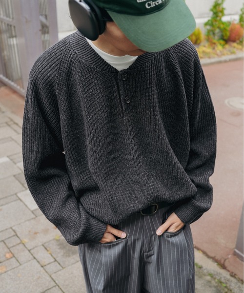 「Bleme」 長袖ニット M ブラウン メンズ_画像5