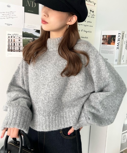 「moment+」 長袖ニット M オレンジ レディース_画像4