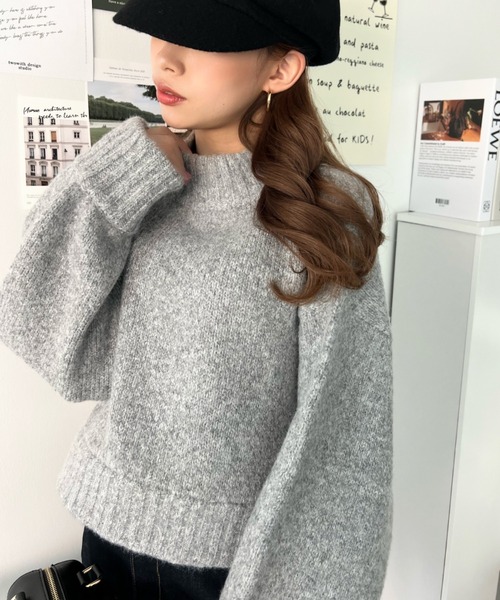 「moment+」 長袖ニット M オレンジ レディース_画像5