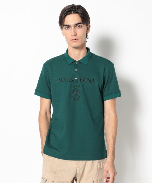 MARK&LONA（マークアンドロナ） ポロシャツ Gauge Camouflage Jacquard