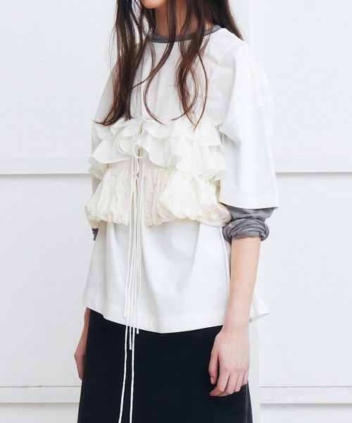 今季完売 ルシェルブルー フリルトップス LE CIEL BLEU（ルシェルブルー） ラッフルビスチェトップ / Ruffled