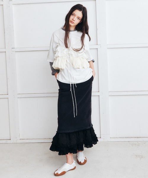 今季完売 ルシェルブルー フリルトップス LE CIEL BLEU（ルシェルブルー） ラッフルビスチェトップ / Ruffled
