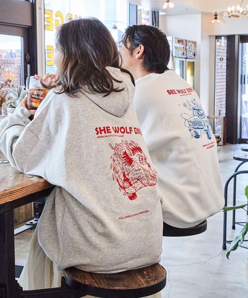 「FREAK'S STORE」 プルオーバーパーカー MEDIUM グレー メンズ_画像9