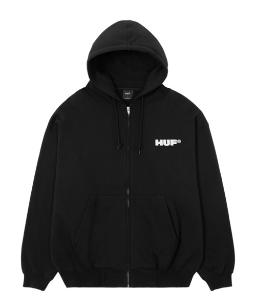k*n様 HUF ブラック ジップアップパーカー XL HUF（ハフ） ジップアップパーカー XX-LARGE ブラック メンズ
