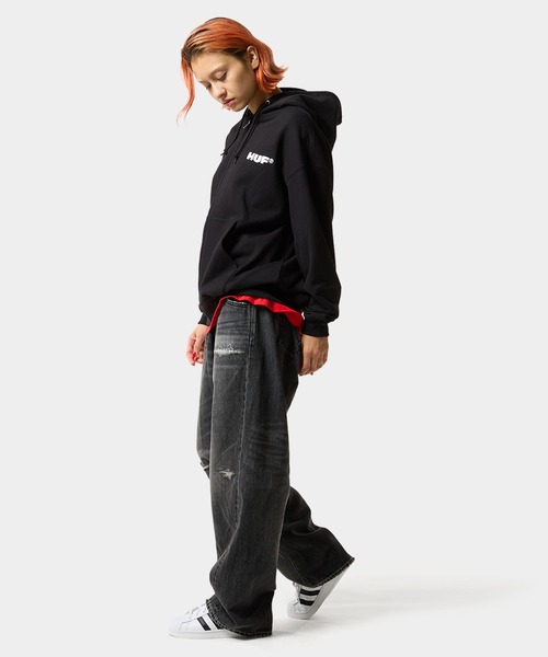 「HUF」 ジップアップパーカー XX-LARGE ブラック メンズ_2