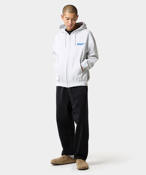 HUF（ハフ） ジップアップパーカー XX-LARGE ブラック メンズ
