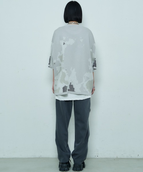 「AIVER」 7分袖ニット MEDIUM ネイビー メンズ_画像8