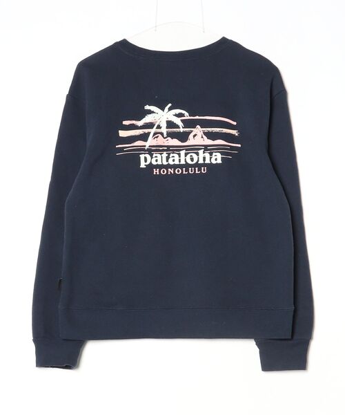 「patagonia」 ワンポイントスウェットカットソー S ネイビー レディース_画像2