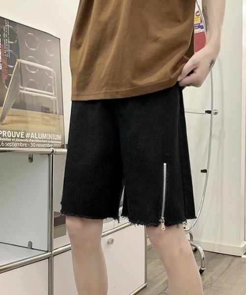 link lot ハーフパンツ ジーンズ 「26年春夏新作」切りっぱなしZIP