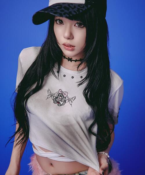 KRY clothing ガルフィーコラボ　ラグランTシャツ　地雷系 GALFY（ガルフィー） tシャツ GALFY/ガルフィー/「LHP EXCLUSIVE」地雷