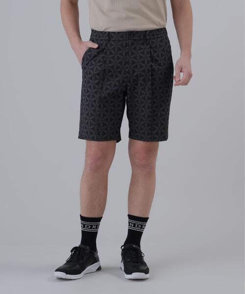 パンツ 「St ANDREWS」「吸水速乾」「ストレッチ」トライアングルロゴプリントショートパンツ (MENS) メンズ