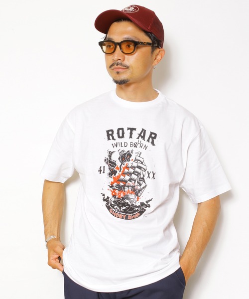 「ROTAR」 半袖Tシャツ LARGE ブラック メンズ_画像9