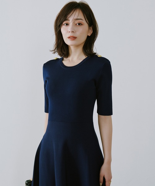 「anuans」 半袖ワンピース SMALL ベージュ レディース_画像3