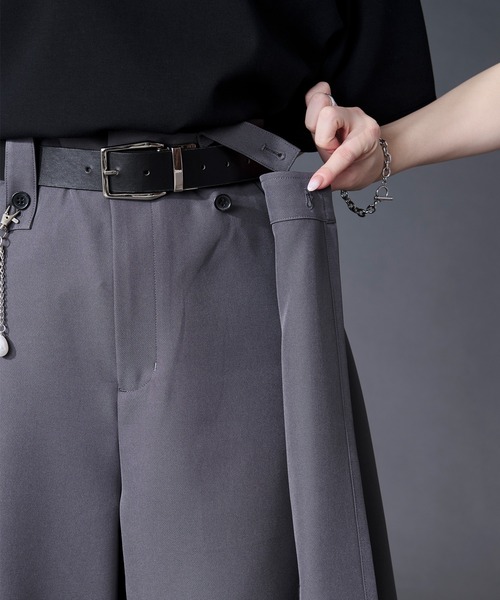 Ellno Loset（エルノロゼット） ワイドパンツ スラックス 2wayフラワー