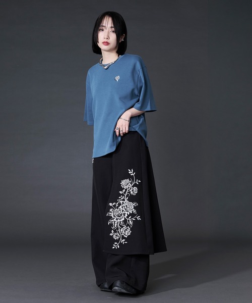 Ellno Loset（エルノロゼット） ワイドパンツ スラックス 2wayフラワー