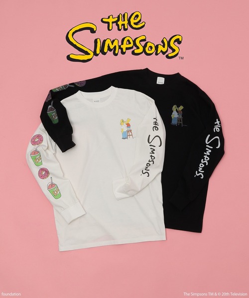 「The Simpsons」 長袖カットソー ONE SIZE ホワイト レディース_画像2