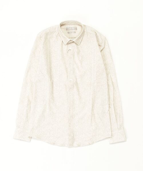 「HIGH STREET」 長袖シャツ LL ベージュ メンズ_画像2