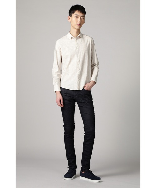 「HIGH STREET」 長袖シャツ LL ベージュ メンズ_画像3