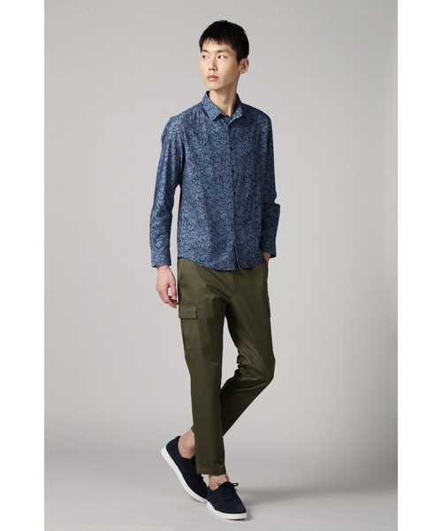 「HIGH STREET」 長袖シャツ LL ベージュ メンズ_画像4