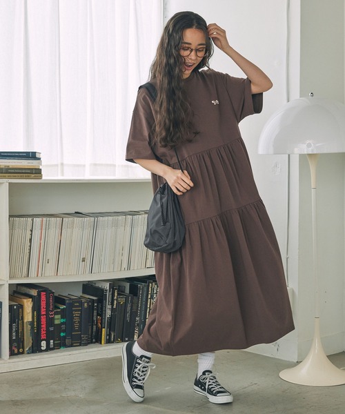 「PENNEYS」 半袖ワンピース FREE ネイビー レディース_画像4