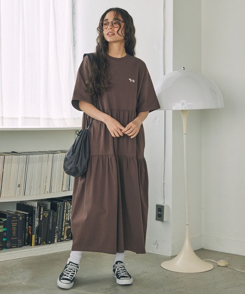 「PENNEYS」 半袖ワンピース FREE ネイビー レディース_画像5