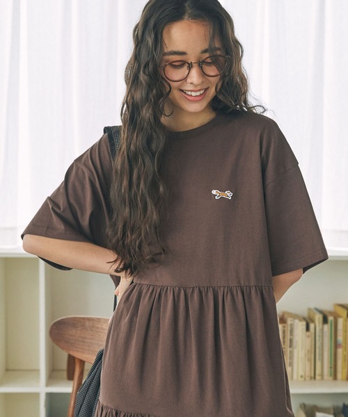 「PENNEYS」 半袖ワンピース FREE ネイビー レディース_画像7