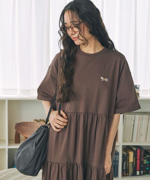 「PENNEYS」 半袖ワンピース FREE ネイビー レディース_画像8