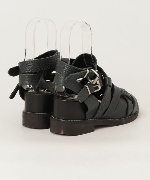 「Acne Studios」 Lenna Grain レザーサンダル 37 ブラック レディース_画像2