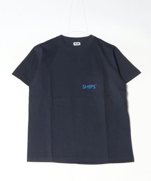 「SHIPS」 半袖Tシャツ MEDIUM ネイビー メンズ_画像2