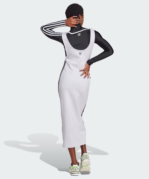 「adidas」 サロペットスカート X-LARGE ブラック レディース_画像9