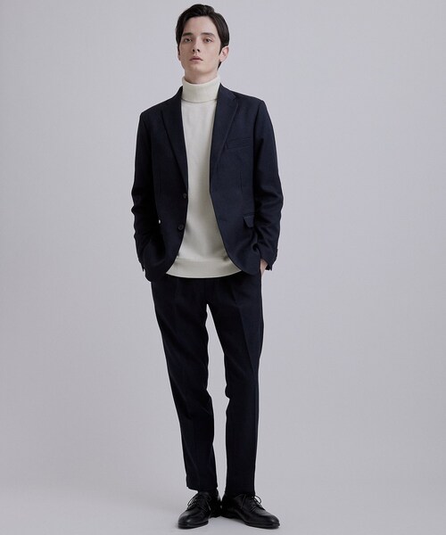 tk.TAKEO KIKUCHI 洗えるストレッチセットアップ ネイビー L tk.TAKEO KIKUCHI（ティーケータケオキクチ） セットアップ 「吸湿発熱