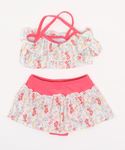 水着 小花柄セパレート水着 キッズ 子供 女の子の詳細画像1