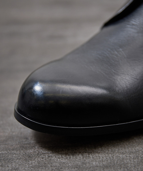 PADRONE パドローネ 42 インステップゴアショートブーツ 黒 PADRONE パドローネ / INSTEP GORE SHORT BOOTS [JERRY] イン