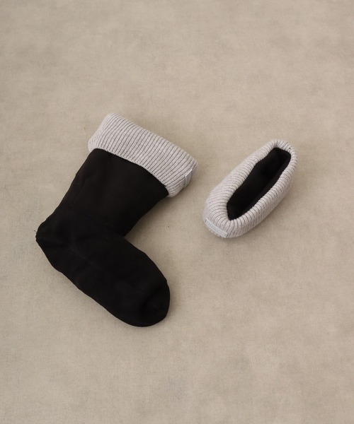 HUNTER ブラックラバーブーツ インナーソックス付き ソックス