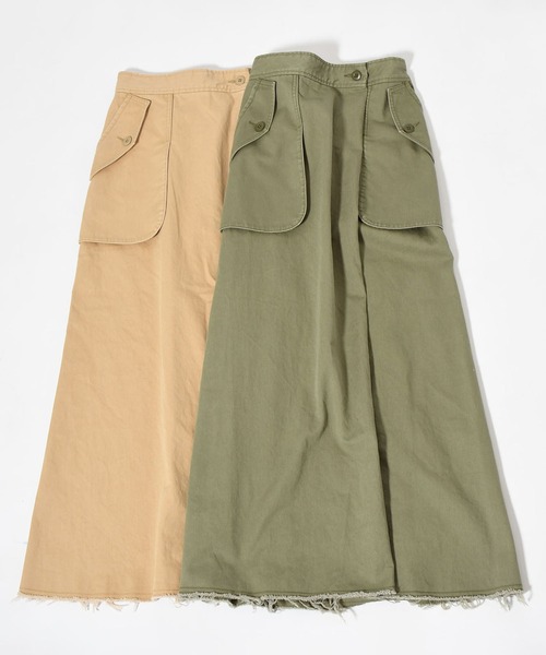 Johnbull スカート バックサテンミリタリータックスカート