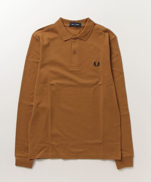 フレッドペリー ブラウン長袖ポロシャツ Mサイズ FRED PERRY（フレッドペリー） ポロシャツ 「待望のZOZO限定カラーが