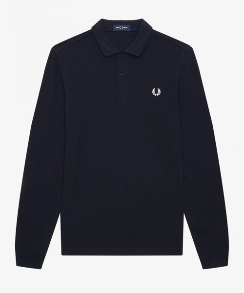 Fred Perry 長袖ポロシャツ ブラック/アイボリー FRED PERRY ポロシャツ The Fred Perry Shirt - M6006／フレッド