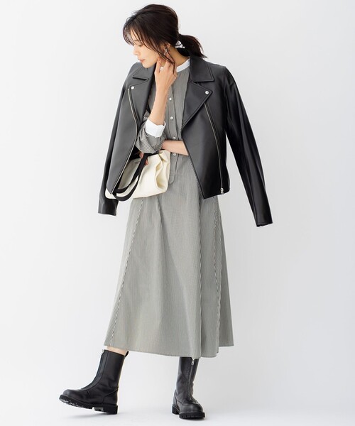 23区 ジャケット ライダースジャケット ラムレザー ライダース