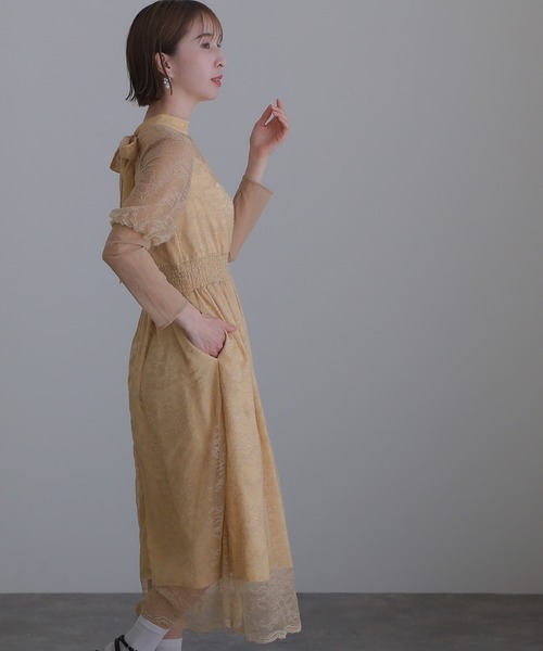 Atlo 袖あり&ミモレ丈3点セット atlo（アトロ） ドレス 袖あり＆ミモレ