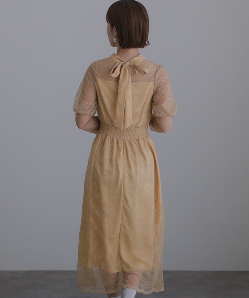 atlo（アトロ） ドレス セレモニー袖あり＆ミモレ丈結婚式 パーティー