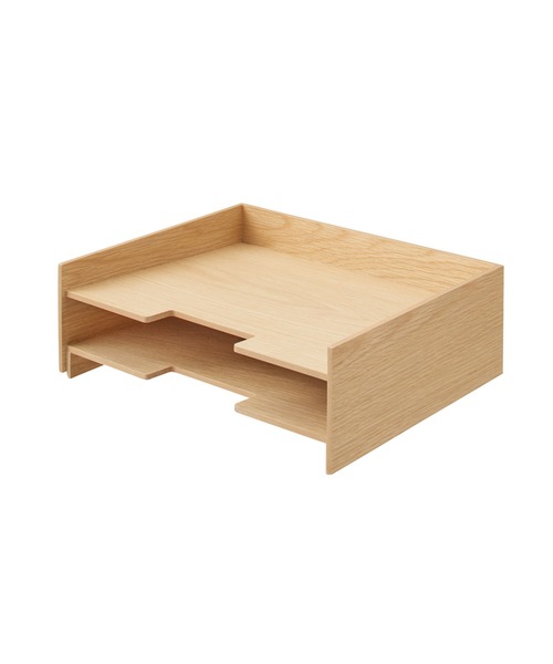 無印良品（MUJI） 収納 木製書類整理トレー A4・2段 約幅32×奥行