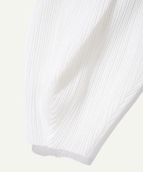 LEINWANDE Puff-sleeve Pleats Top フリーサイズ leinwande tシャツ Puff-sleeve Pleats Top レディース