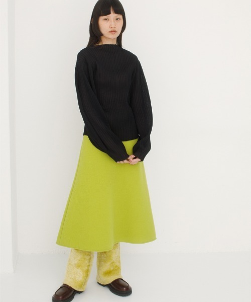 leinwande tシャツ Puff-sleeve Pleats Top レディース