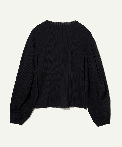 トップス Leinwande rugffeled sleeve top leinwande tシャツ Puff-sleeve Pleats Top レディース