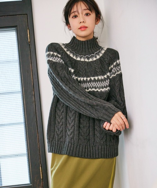 LADYMADE（レディメイド） ニット セーター ラメフェザーケーブル