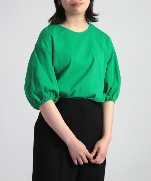 tシャツ 「 OWLEYE by domingo / アウルアイ 」 コットン天竺ボリュームスリーブトップス レディース