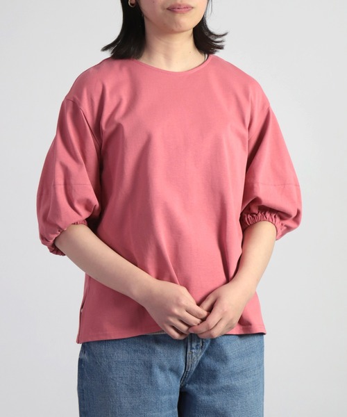 tシャツ 「 OWLEYE by domingo / アウルアイ 」 コットン天竺ボリュームスリーブトップス レディース OWLEYE by domingo tシャツ 「 / アウルアイ 」 コットン天竺